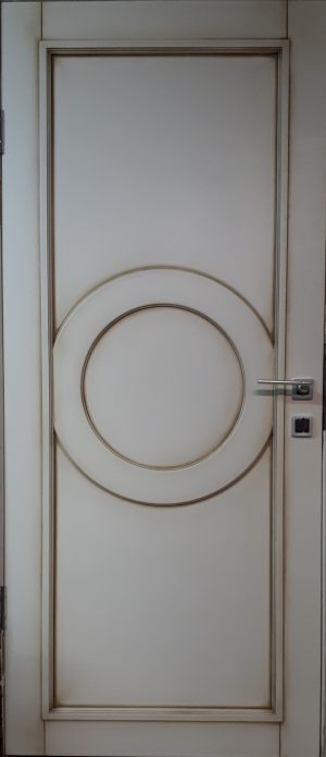 Межкомнатная дверь в профиле массив (эмаль с патиной) Северск