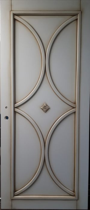 Межкомнатная дверь в профиле массив (эмаль с патиной) Северск